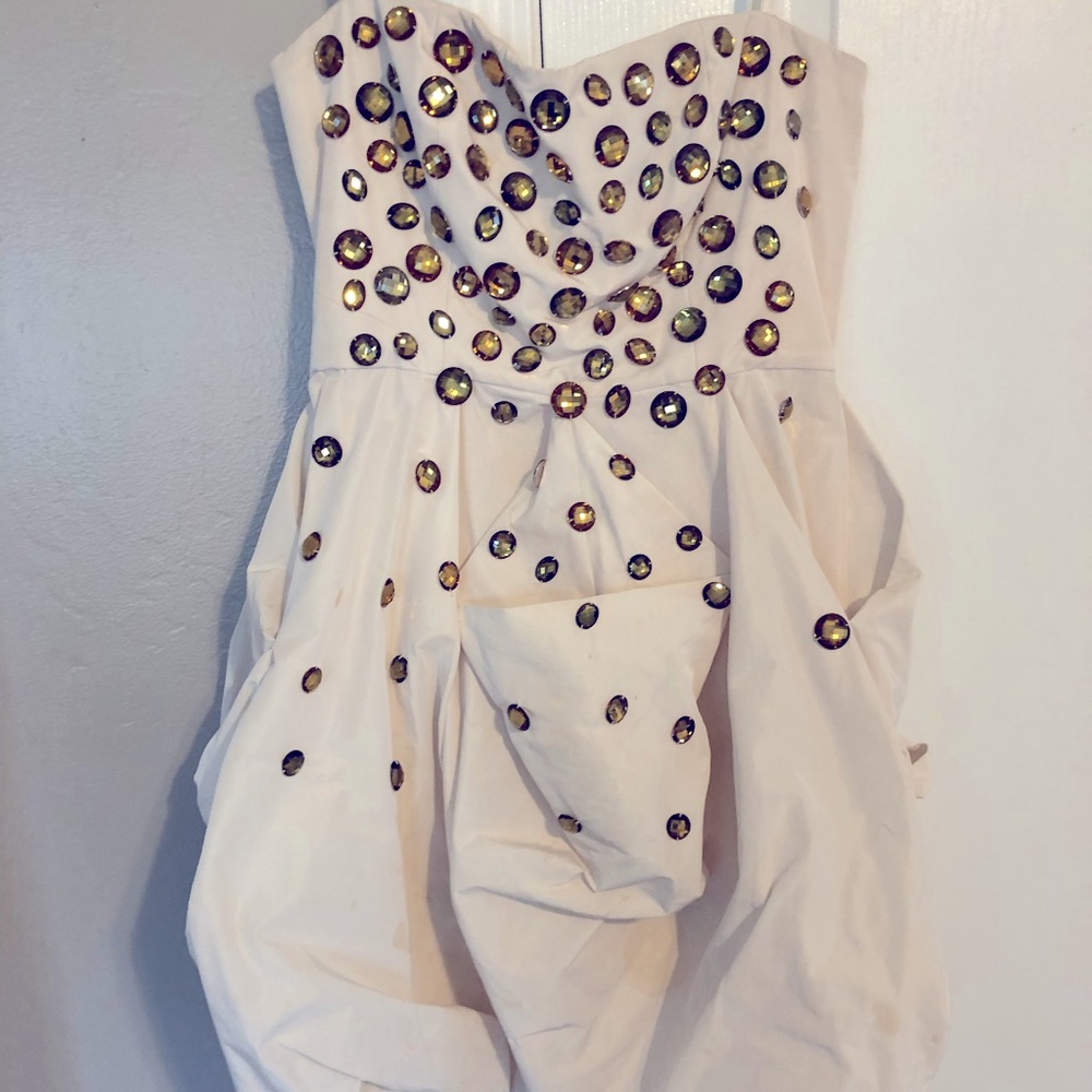 BCBG MaxAzria dress with unique beading detail. Size 4.